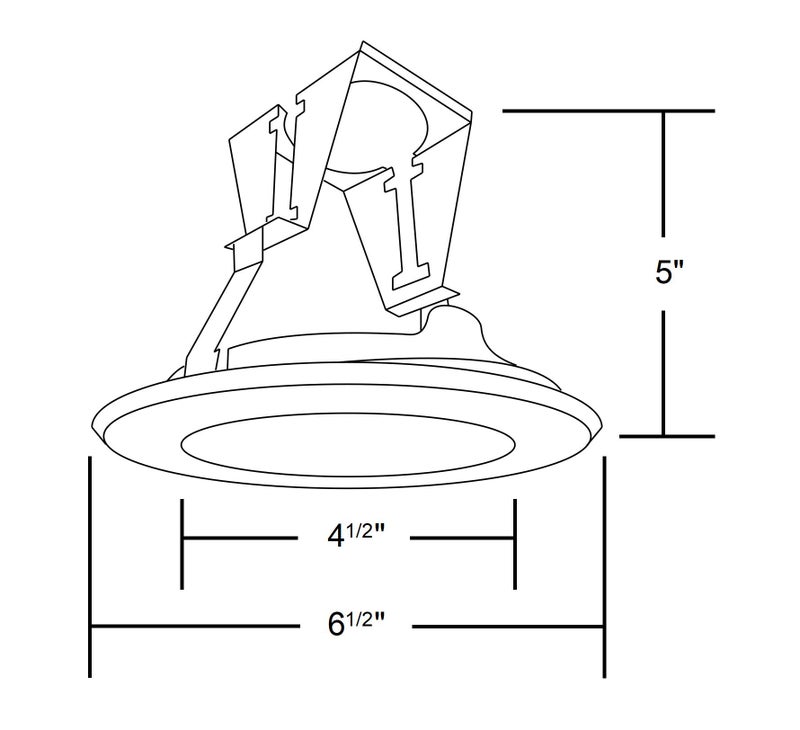Nicor إطار دش مدمج أبيض بحجم 5 بوصات من NICOR Lighting مع عدسة ليكسان فريزنل (15502) - Image 2